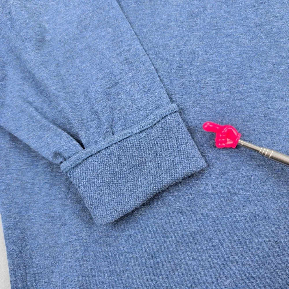 Polo Ralph Lauren Sweatshirt‎ Mens 3XLT Blue 1/4 Zip Mock Neck Red Pony HEMMED